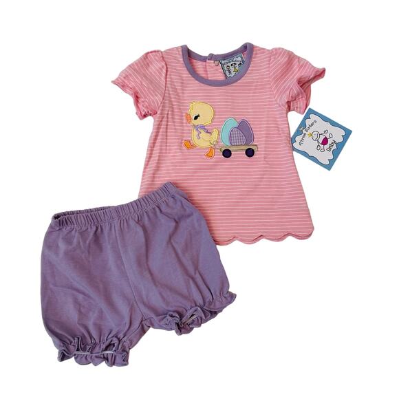 NWT Three Sisters 3M Easter Chick Bloomer Set - Picture 1 of 4